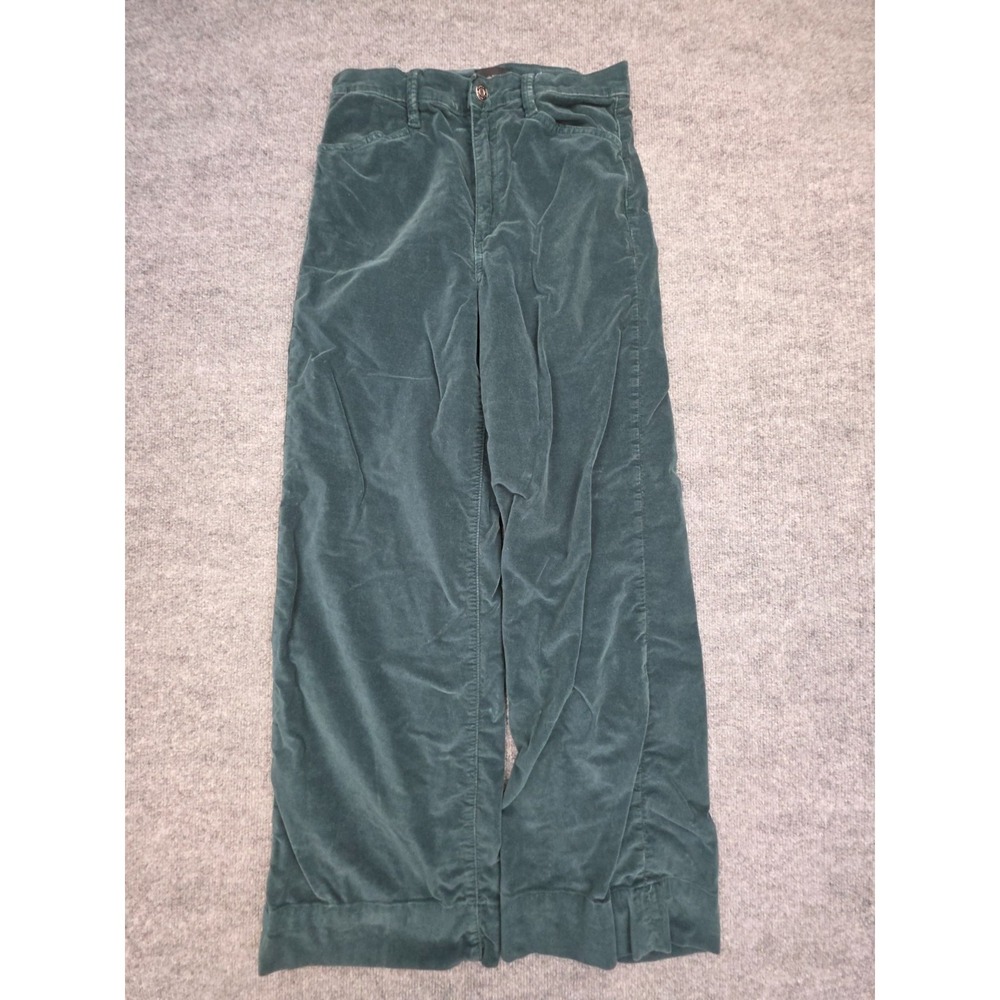 Favorite Daughter The Mischa Wide Leg Pants Women's 30 Green High Rise‎